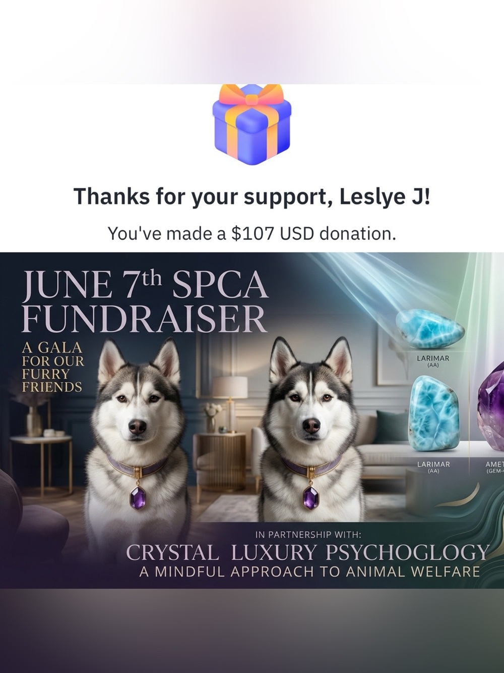 THANK YOU! $107 DONATED! 6/7/26 - SPCA Fundraiser with Snoopy and Friends!πΉπΉ